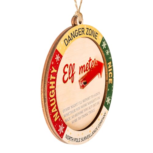 Funny Elf Accessories Naughty or Nice Elf Meter Christmas Ornament 2026