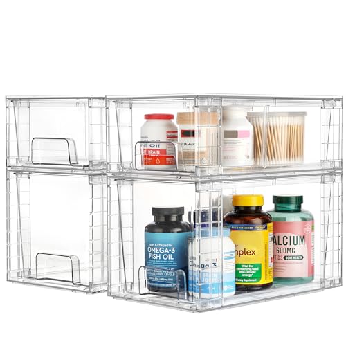 Clear Stackable Storage Drawers (6 Count)