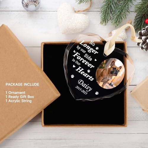 Personalized Dog Christmas Ornaments with Photo Name for Christmas Tree
