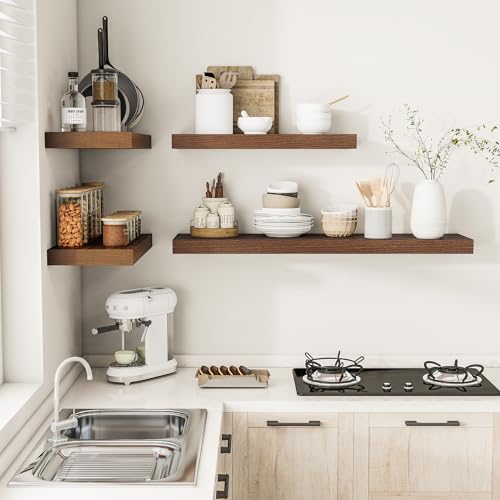 12" Deep Floating Shelves 24x12” Set of 2 (2 Count)