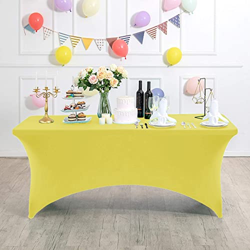 Spandex Table Cover for 4FT Table Universal Fitted Stretch Tablecloth for Party
