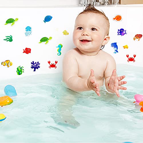 20 PCS Sea Animals Thick Window Gel Clings for Kids Toddlers (100 Count)