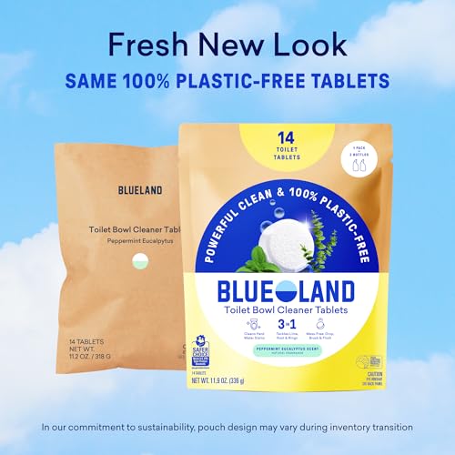 100% Plastic Free Toilet Bowl Cleaner Tablets Set (14 Count)
