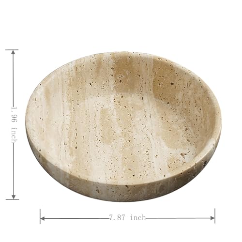 Large Marble Round Bowl HandCrafted Decorative Dish Fruit Bowl for Home Decorative