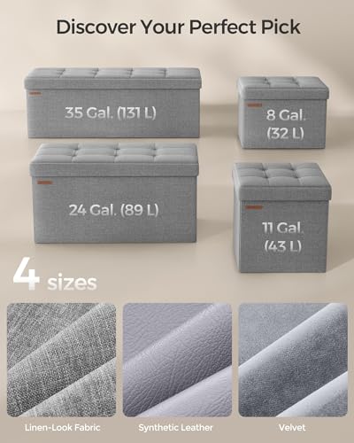 43.3 Inches Folding Storage Ottoman Bench