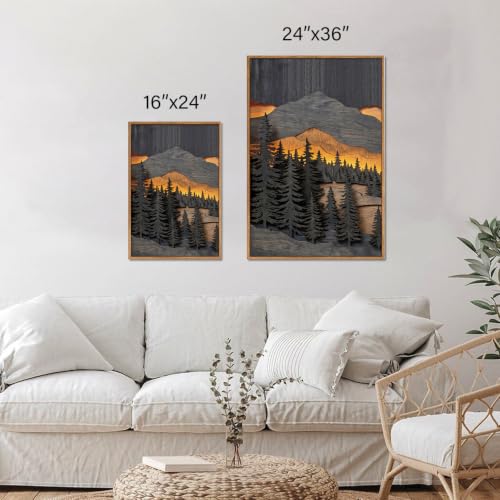 Dark Mountain Framed Canvas Wall Art