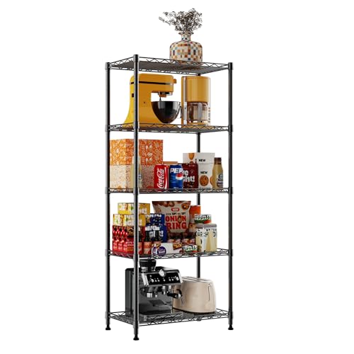 5 Wire Shelving Metal Storage Rack Adjustable Shelves