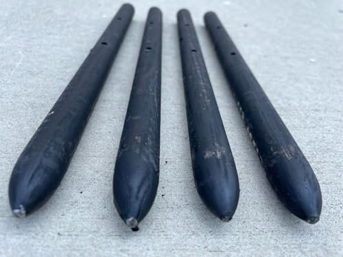 12 Inch Round Steel Concrete Form Stakes with Nail Holes (80 Count)