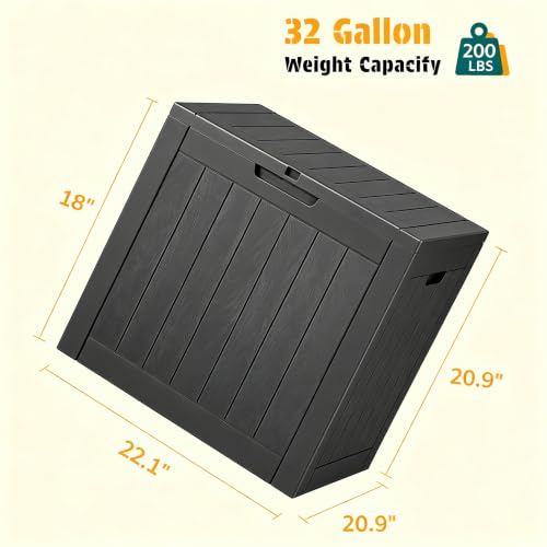 33 Gal Outdoor Storage Box Waterproof Lockable