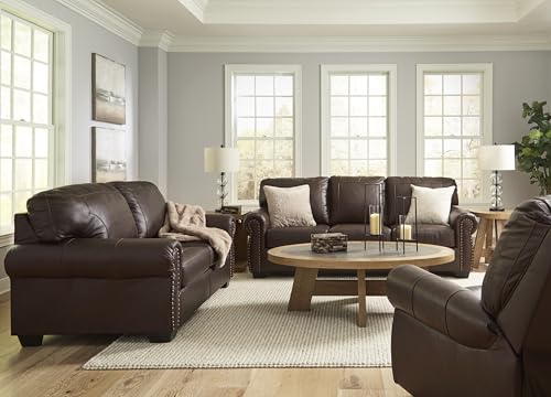 92 in Classic Leather Sofa Couch