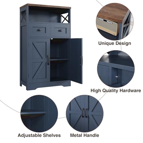 Farmhouse Storage Cabinet with Drawers