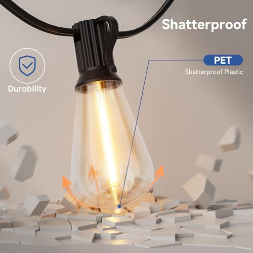 100 FT Solar String Lights Outdoor Waterproof with Remote & USB Port (100 Foot)