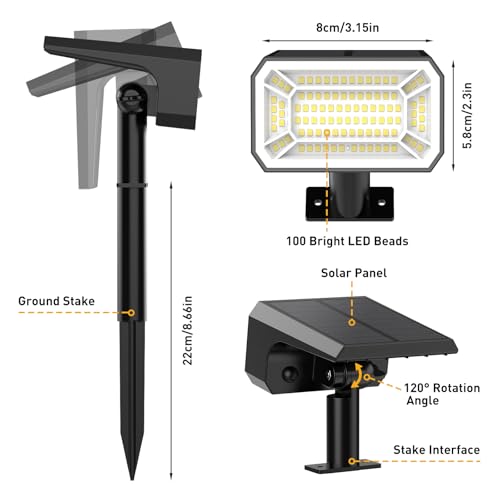 Solar Spot Lights Outdoor (12 Count)