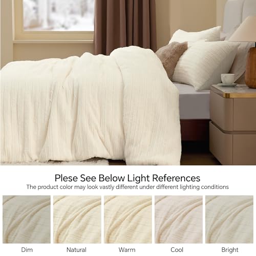Faux Fur King Size Comforter Set