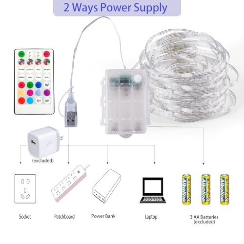 Battery Operated Fairy Lights Color Changing String Lights with Remote
