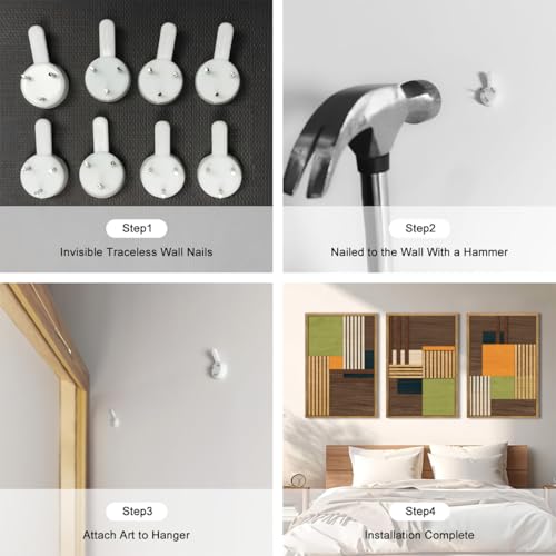 Large Modern Abstract Wooden Wall Art Set