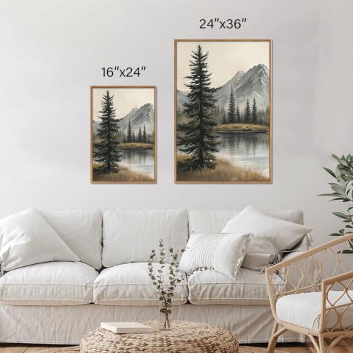 Snow Mountain Framed Canvas Wall Art