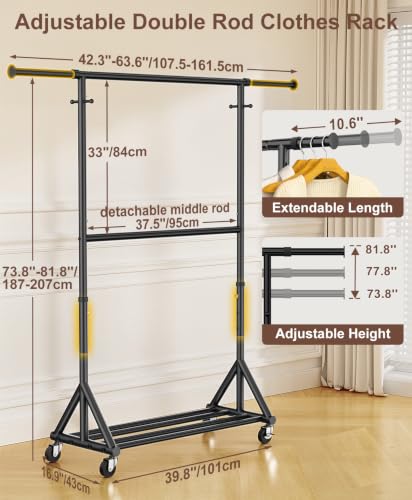 100% Stainless Steel Heavy Duty Clothes Rack Load 860 LBS