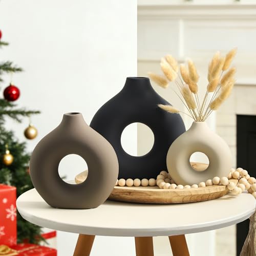 Ceramic Vase Home Table Decor (3 Count)