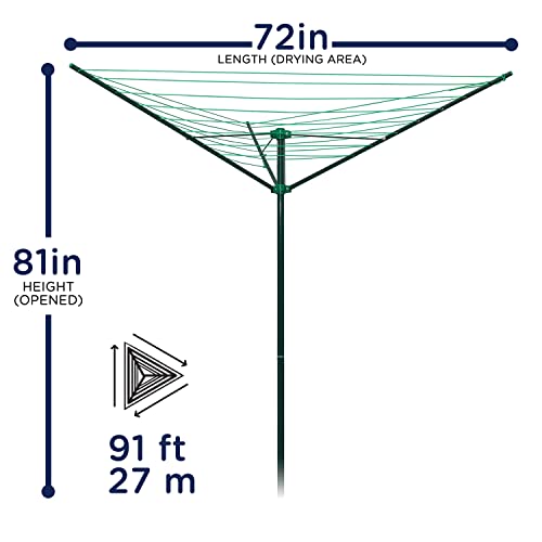 91 FT Outdoor Umbrella Clothesline