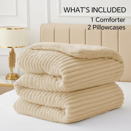 Fleece Oversized Queen Comforter Set