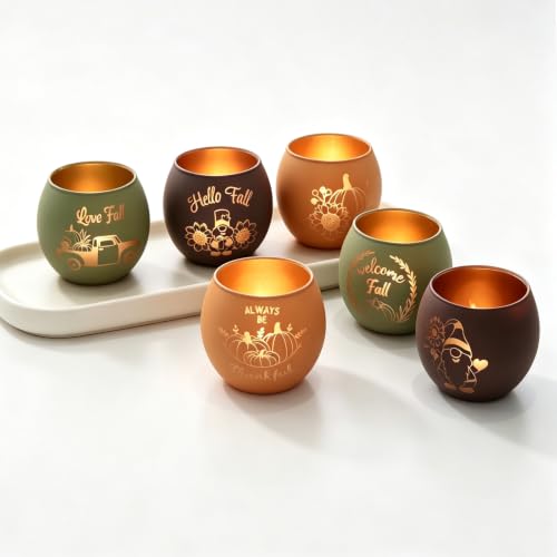 Candle Holders for Fall Table Decor Centerpiece Decorations 12 PCS (12 Count)