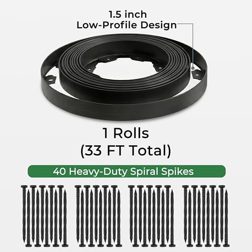 1.5" x33' Landscape Edging Kit with 40 Spikes