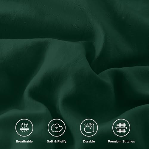 Dark Green Ruffle Comforter Set King