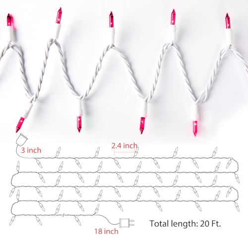 Christmas Pink Mini String Lights (26.5 Foot)