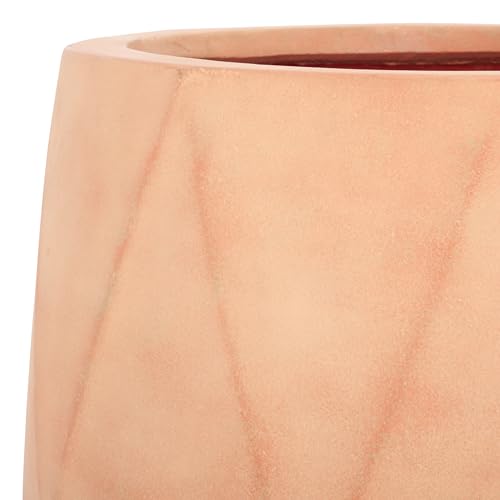 Outdoor Collection Kane Terracotta Cement Ficonstone Planter Pot Set of 2
