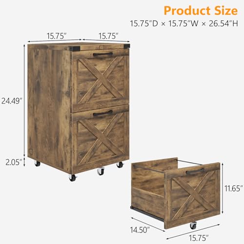 Farmhouse File Cabinet with 2 Drawers