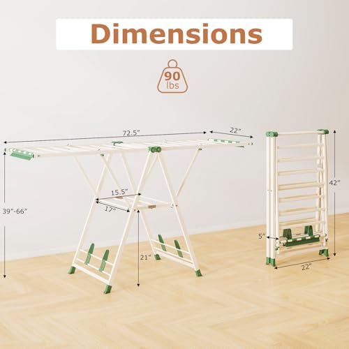 Foldable Metal Clothes Drying Rack