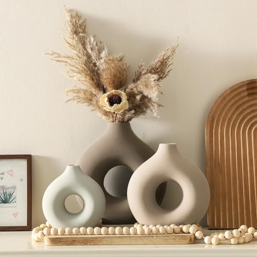 Ceramic Vase Home Table Decor (3 Count)