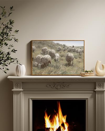 Framed Canvas Wall Art Vintage Decor