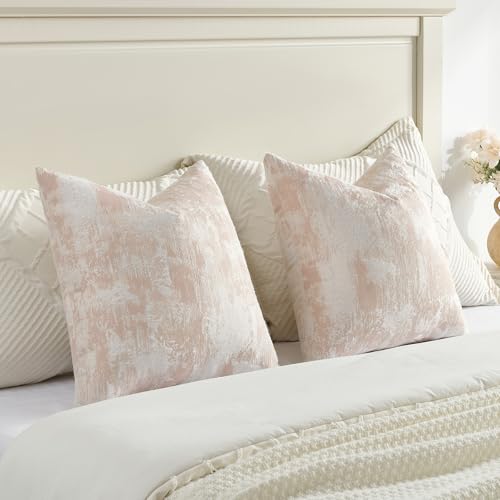 Pack of 2 Faux Cashmere Throw Pillow Covers 24x24 Inch
