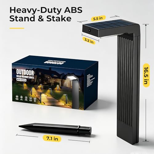 Motion Sensor Solar Pathway Lights Outdoor (2 Count)