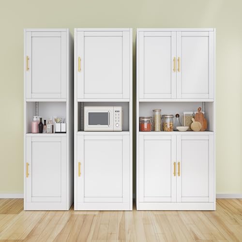 Tall Narrow Storage Cabinet 66.93" H Tall Bathroom Cabinet Metal Pantry Cabinets