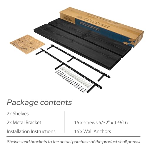 Wood Floating Shelves 48 Inch (2 Count)