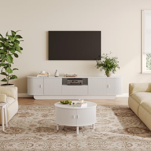 Round Coffee Table with Storage
