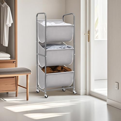 120 Liters Vertical Rolling Laundry Hamper