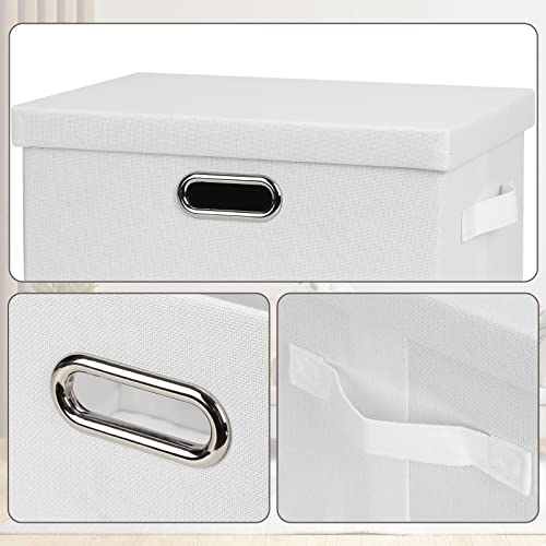 Medium 15" 21 Quart Collapsible Stackable Storage Bins with Lids