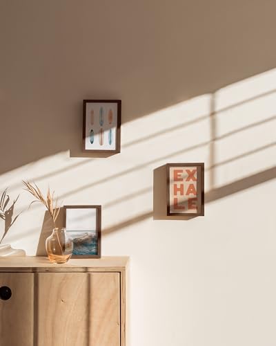 4x6 Walnut Oak Wood Photo Frame Set of 15