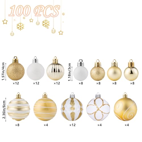100Pcs Christmas Balls Ornaments Set (100 Count)