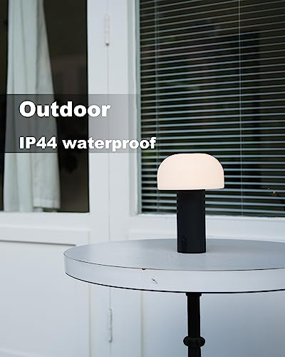 Small Cordless Mushroom Table Lamp