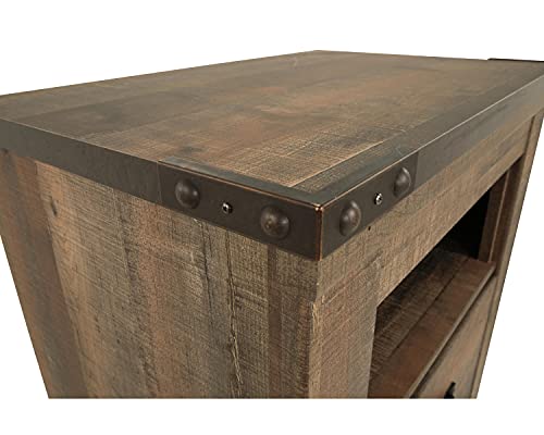 Trinell Nightstand with Charging Station