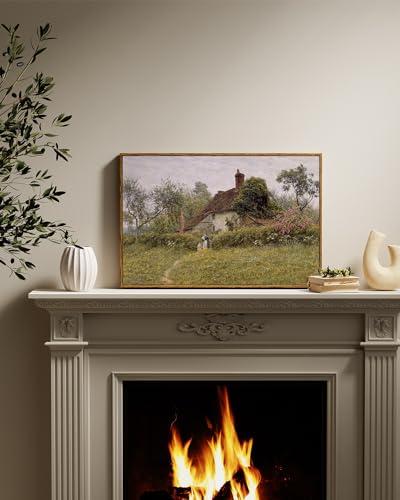 Framed Canvas Wall Art Vintage Decor