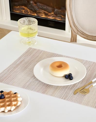 Lightsteel Beige with Yellow Placemats Set of 6 (6 Count)