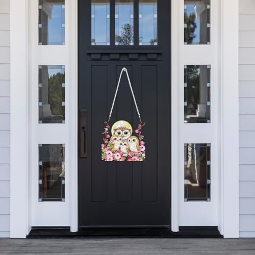 DIY Owls Family Diamond Painting Hanging Ornament