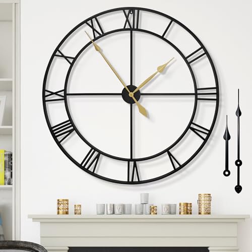 40 Inches Extra Large Wall Clock for Living Room Decor Silent Non