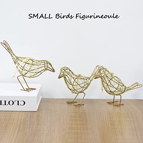 Artisan Bird Statues Trio